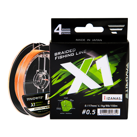 Favorite X1 PE 4x Orange fishing line — buy online in the Official store